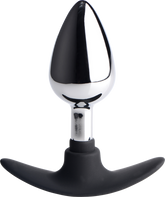 Master Series Dark Invader Metal & Silicone Anal Plug Medium Butt Plugs